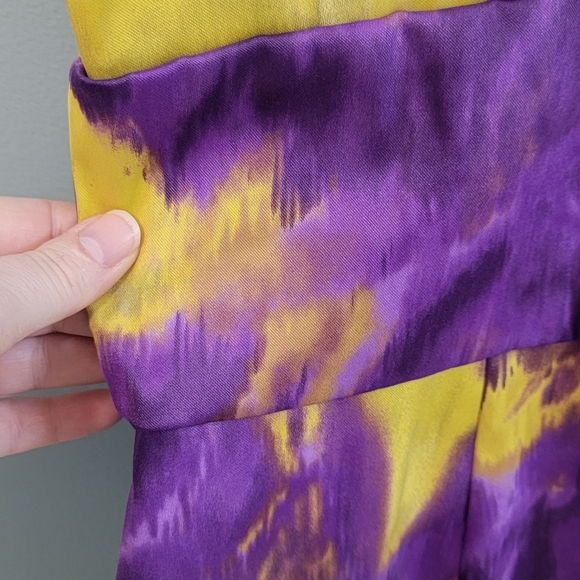 Rabbit Rabbit Rabbit Designs Colorful Retro Mardi Gra‎ Midi Dress Womens Size 10 - Picture 10 of 13